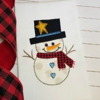 Country Snowman Machine Applique Design